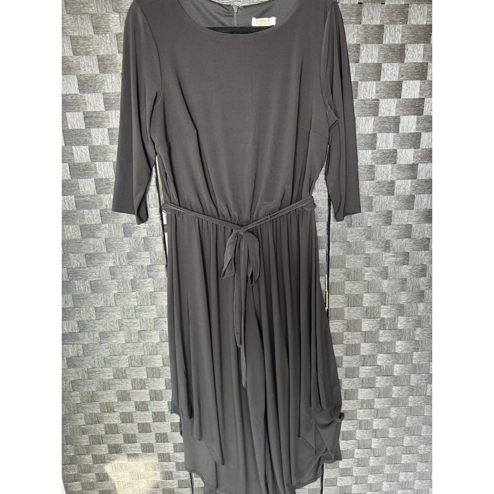Prelude Black Jumpsuit Pantsuit Outfit With Tapered Wide Leg Size Large Sexy - Picture 2 of 13